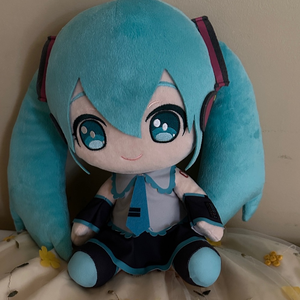 Adorable Blue Anime Plush Toy